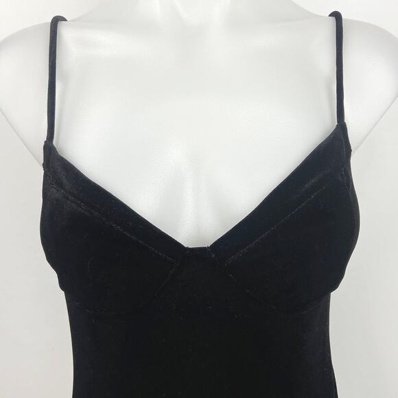 Urban Outfitters Women's Black Spaghetti Straps V-Neck One Piece Bodysuit Size M - Picture 3 of 5